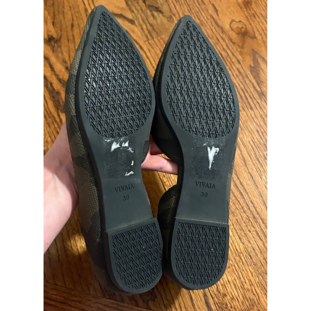 Vivaia | Pointed Toe D'Orsay Melia Flats Camo Shoes Sz 8/39 - Picture 4 of 6